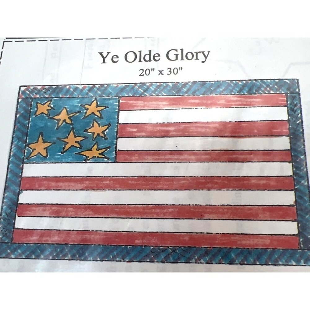 Ye Olde Glory Quilt Pattern By Calico Cupboard 20"x30" Patriotic Design Sewing I